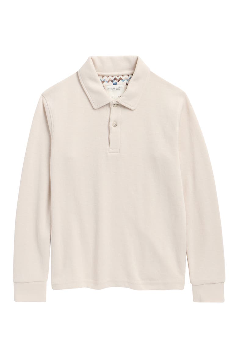 Kids' Textured Long Sleeve T-Shirt, Main, color, SMOKY VANILLA