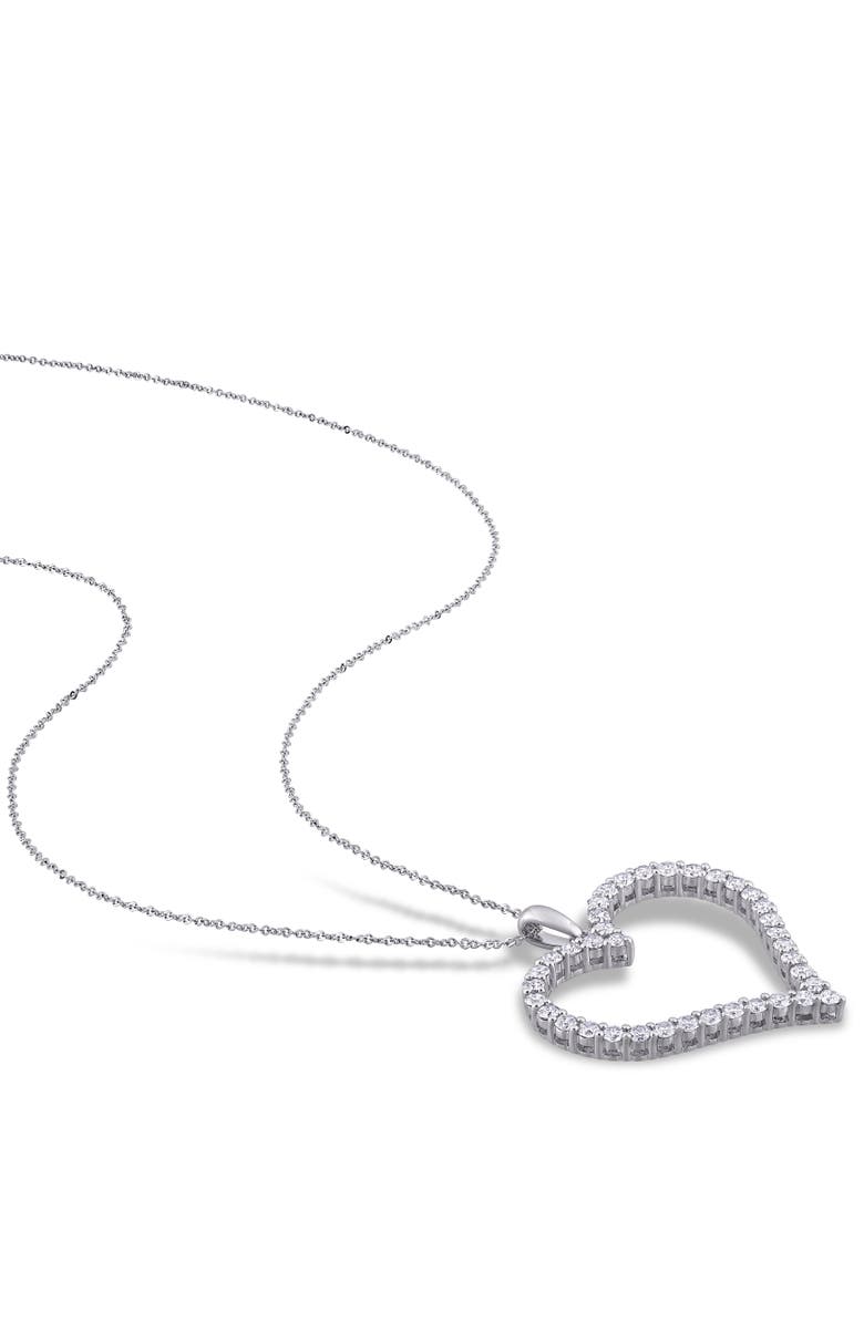 Julianna B. Lab-Grown Diamond Heart Necklace 14k, Alternate, color, White Gold