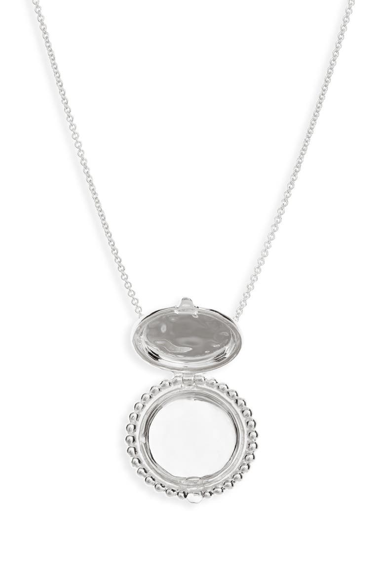 Deia Locket Pendant Necklace, Alternate, color, STERLING SILVER