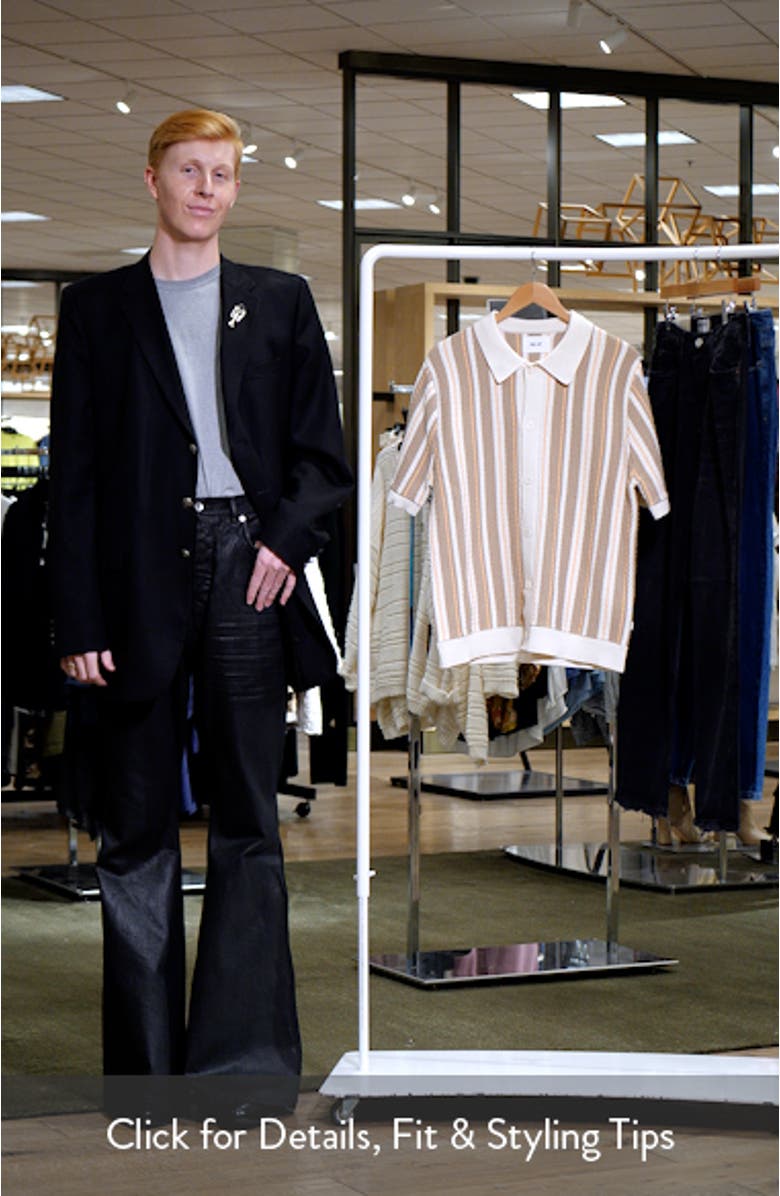 Jackie 6636 Stripe Short Sleeve Organic Cotton Cardigan, sales video thumbnail