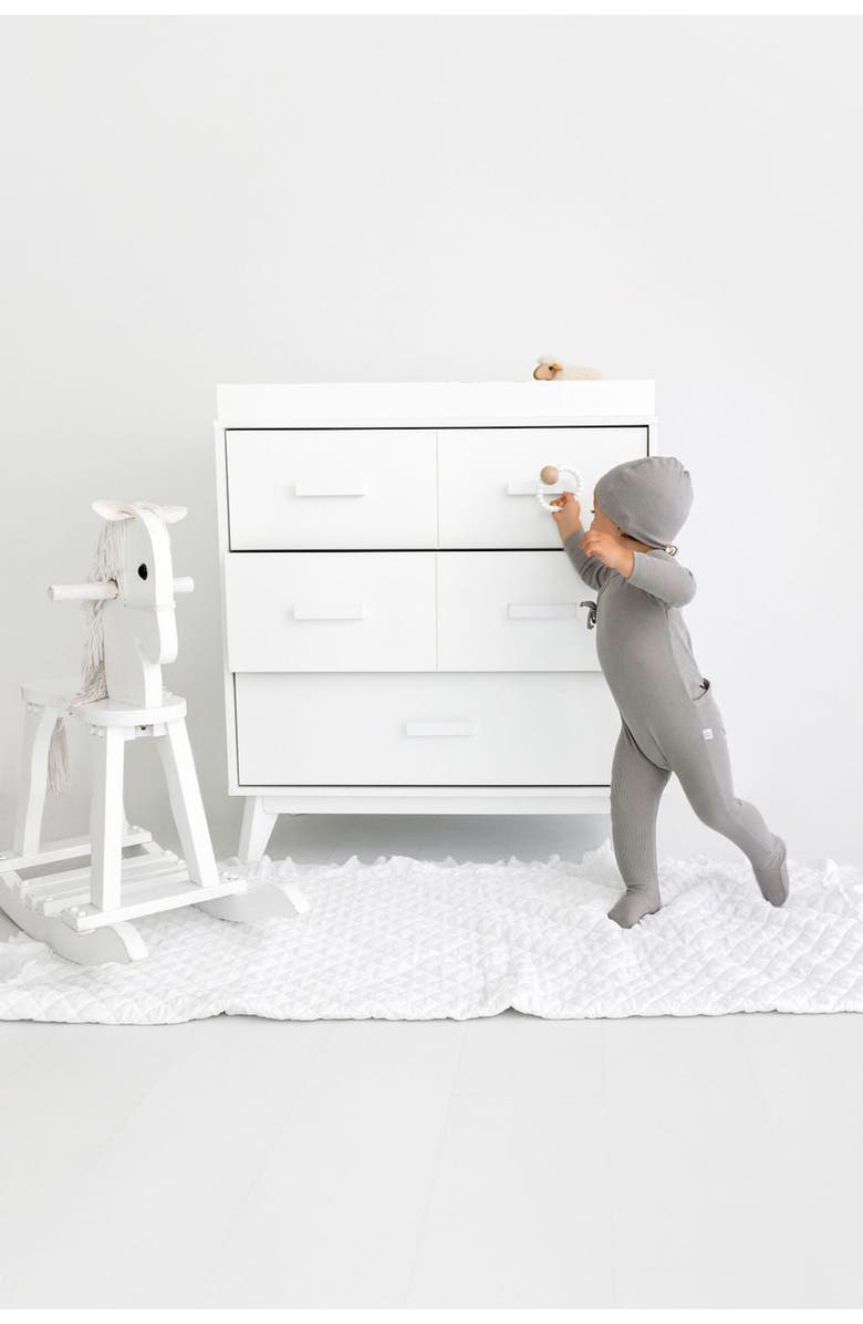 Pouf Faux Wrap Footie, Alternate, color, Light Grey