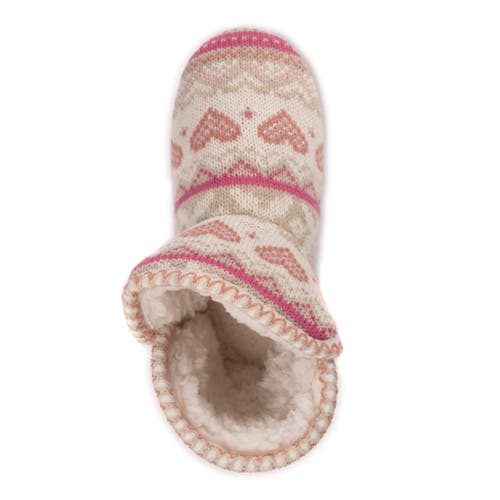 Muk Luks Leigh Bootie Slipper In Pink