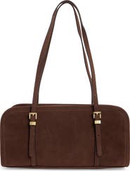 BCBG Suede East/West Shoulder Bag