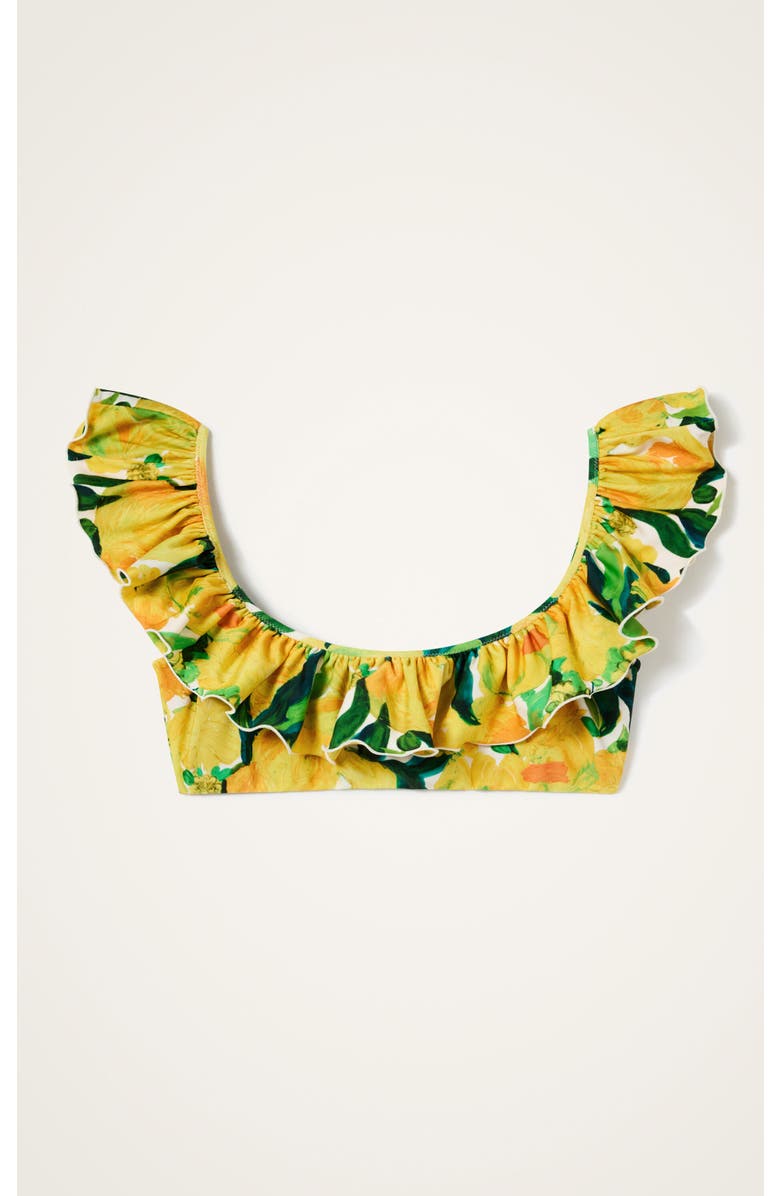 La DoubleJ Ruffle Bikini Top Zesty Yellow, Alternate, color, 