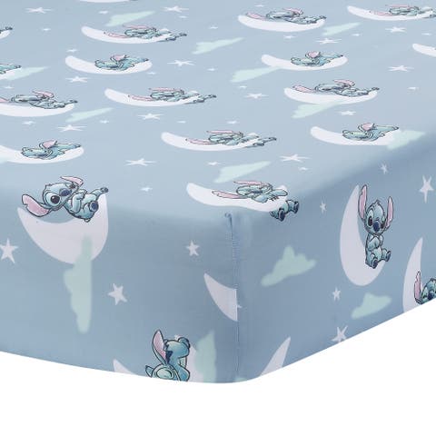 Disney Stitch Soft Microfiber Baby Fitted Crib Sheet