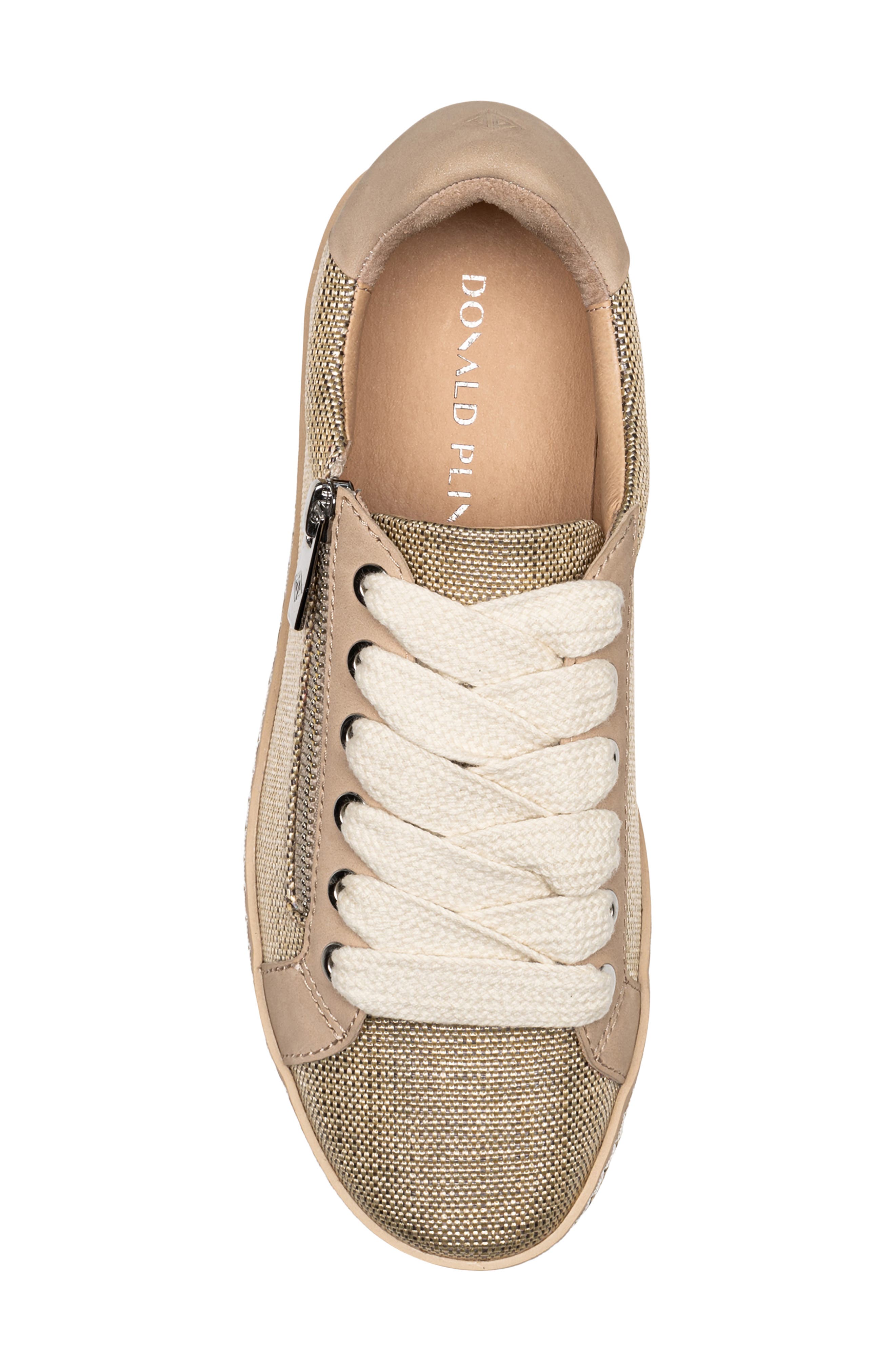 Side Zip Platform Sneaker, Alternate, color, SAND