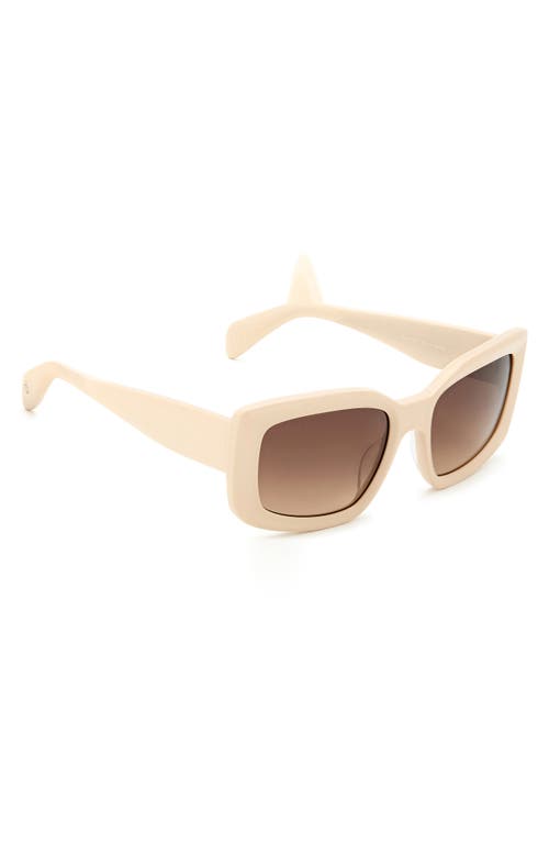 Rag & Bone 54mm Gradient Rectangular Sunglasses In Brown