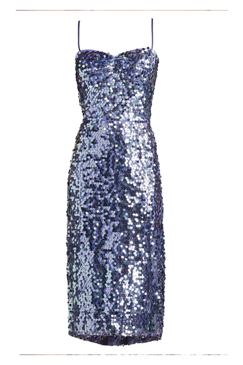 Sequin Midi Dress, Alternate, color, VIOLET SHIMMER