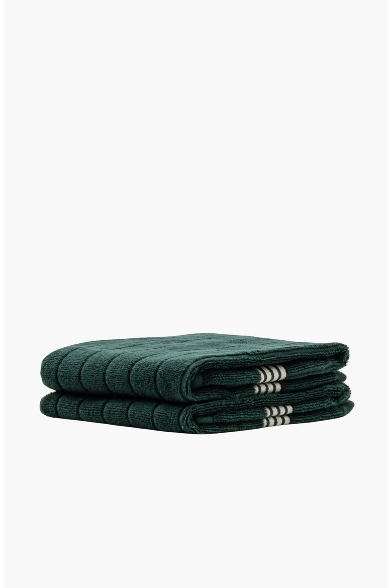 Nautilus 2-Piece Hand Towel Set, Main, color, Verdant / Ecru