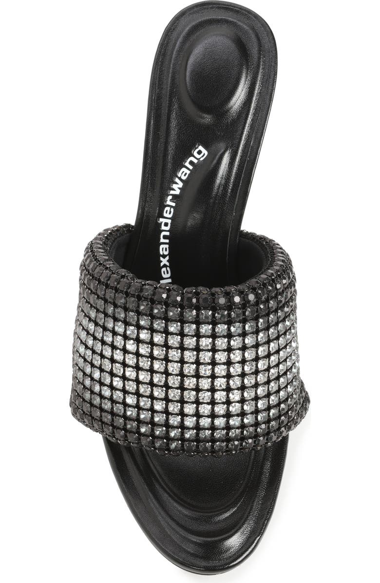 Alexander Wang Heiress Crystal Mesh Slide Sandal, Alternate, color, Black Aged