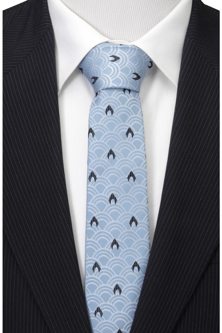 DC Aquaman Silk Blend Tie, Alternate, color, BLUE
