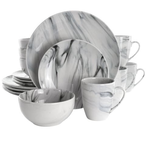 Fine Marble 16 Piece Stoneware Dinnerware Set