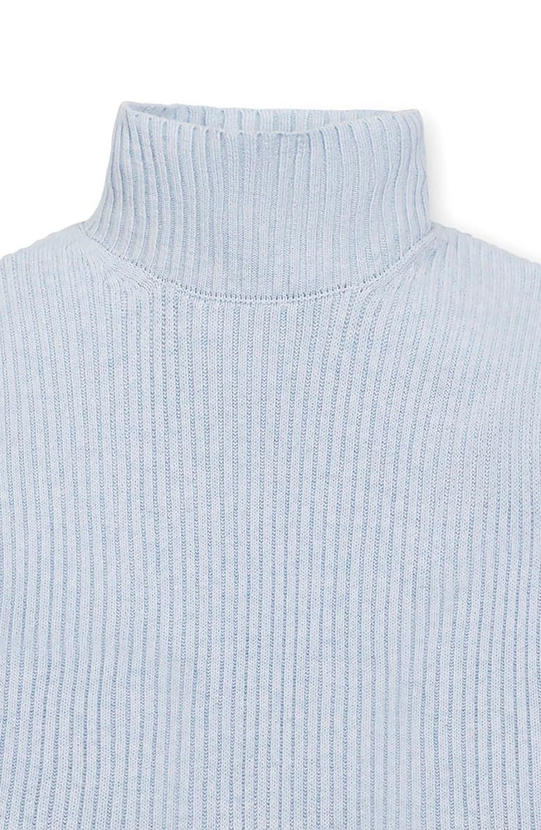 Hope & Henry Organic Funnel Neck Sweater, Alternate, color, Light Blue Heather
