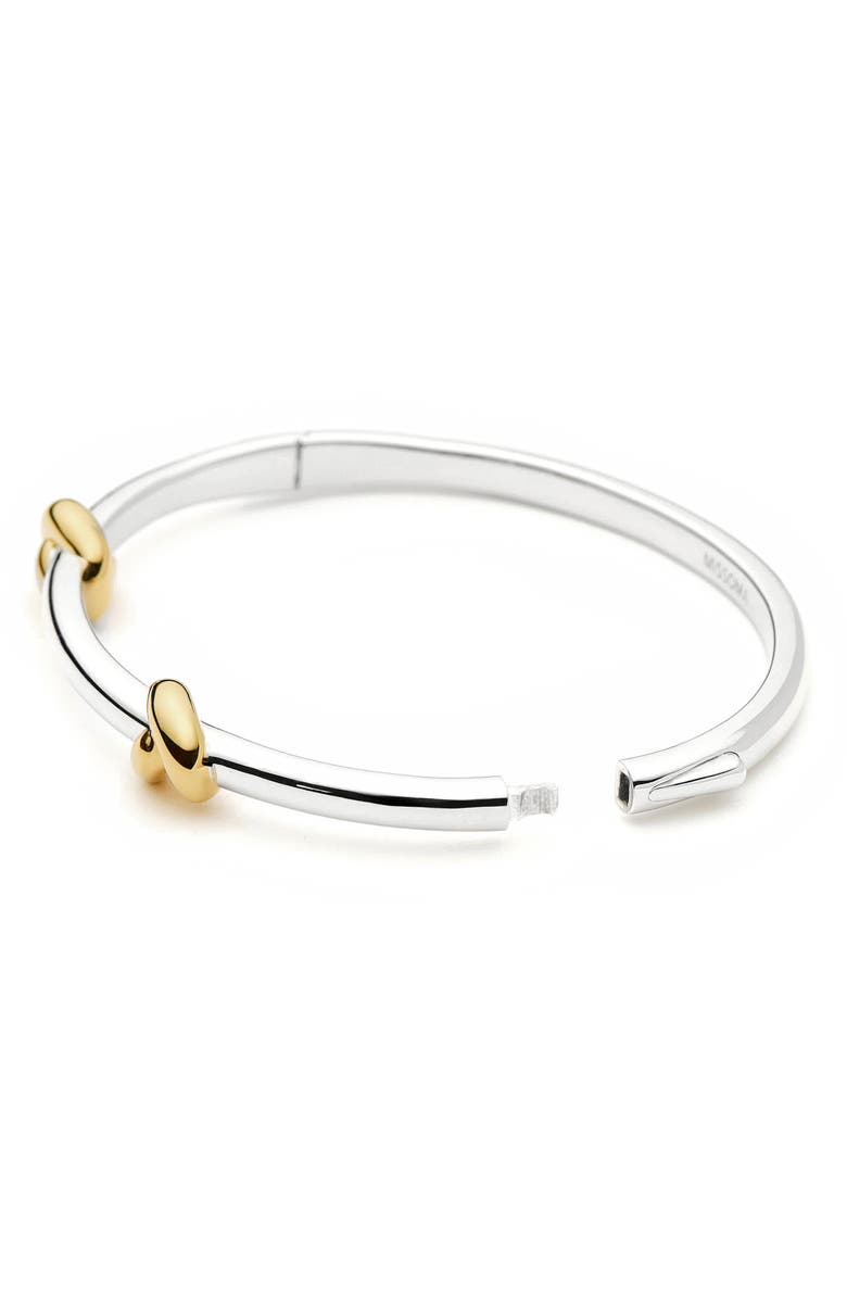 Missoma x Lucy Williams Knot Hinge Bangle, Alternate, color, Gold Plated / Silver Plated