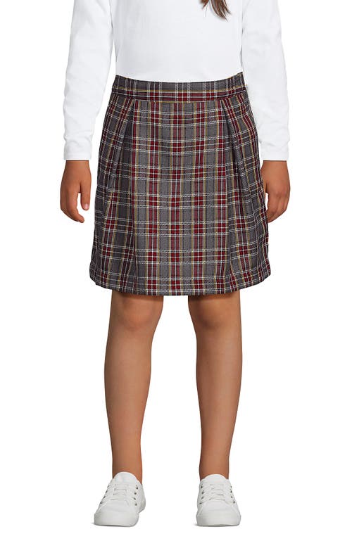 Lands' End Kids'  School Uniform Girls Plaid Skort Top Of Knee