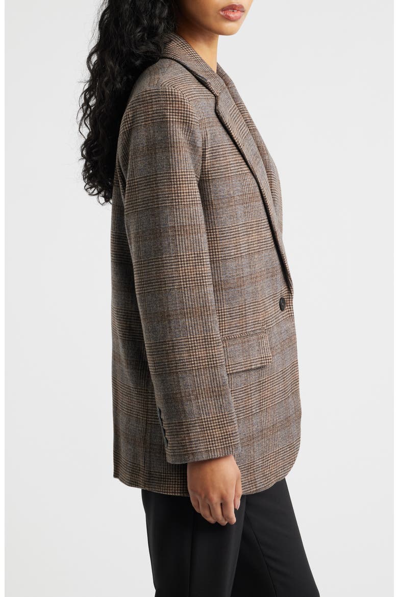 Roma One-Button Blazer, Alternate, color, BROWN