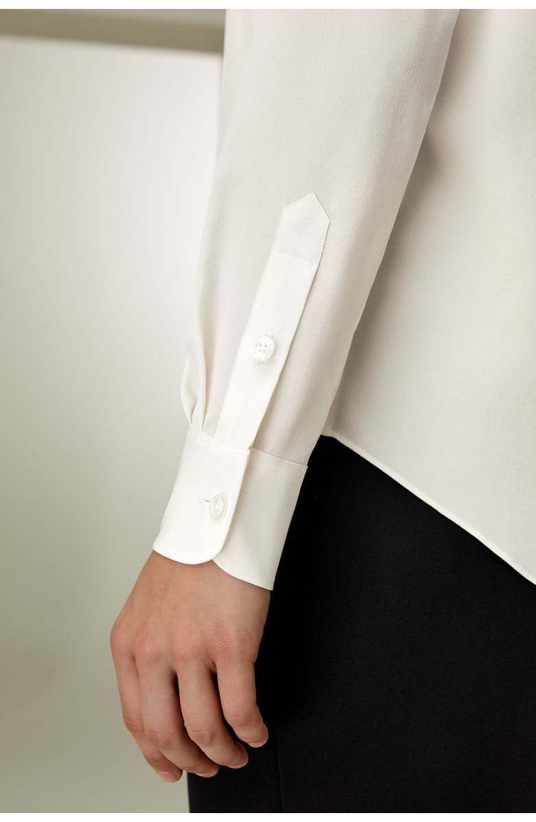 Lilysilk Silk Bowtie Blouse, Alternate, color, Natural White