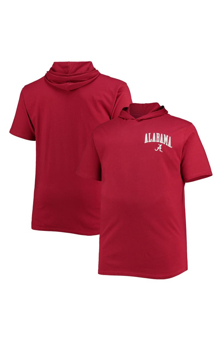 PROFILE Men's Crimson Alabama Crimson Tide Big & Tall Team Hoodie T-Shirt, Main, color, 