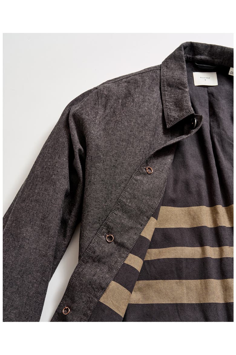 Linen & Cotton Chambray Chore Jacket, Alternate, color, CHARCOAL