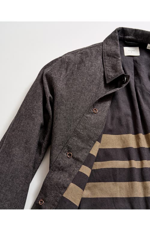 Billy Reid Chambray Chore Jacket In Gray