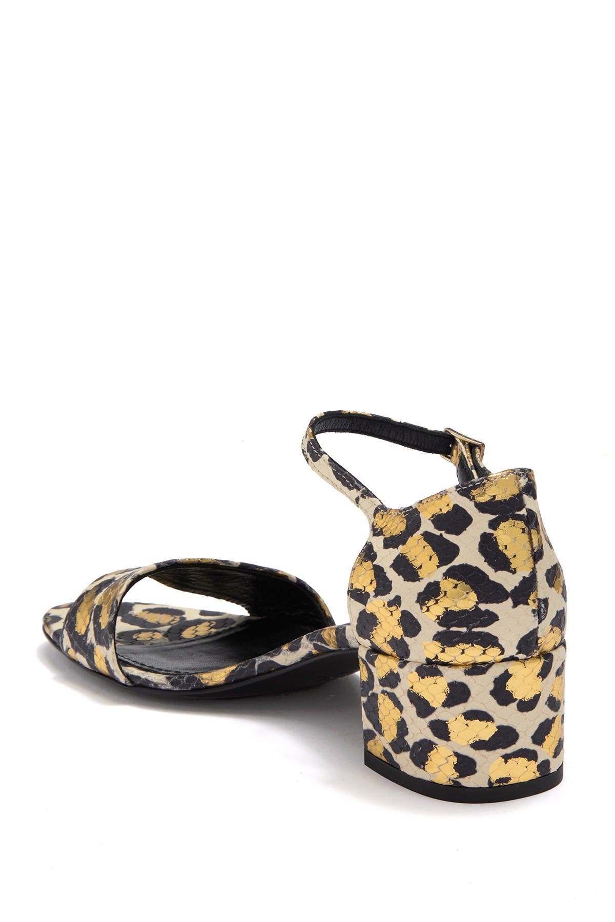 AGL Metallic Leopard Print Leather Sandal, Alternate, color, 