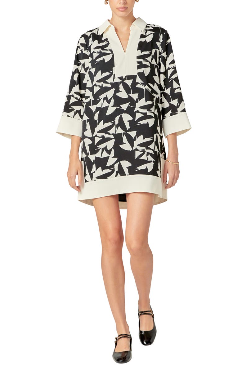 English Factory Print Tunic Dress, Main, color, 