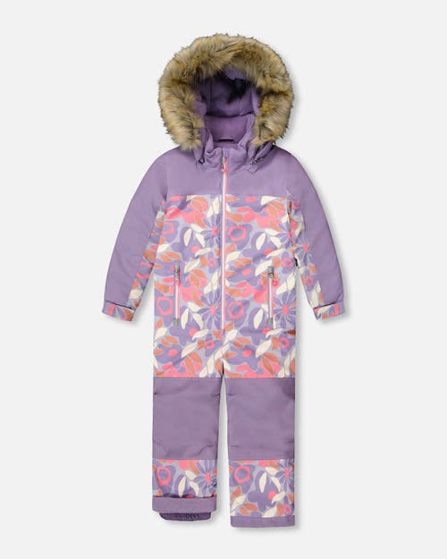 Deux Par Deux One-piece Discover Snowsuit Retro Flower In Multi