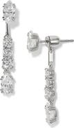 Nadri Twinnie Pavé Cubic Zirconia Linear Jacket Drop Earrings