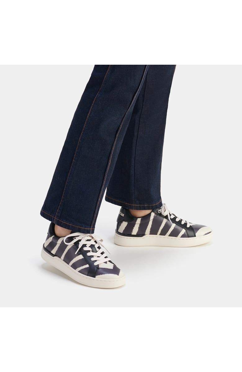 COACH Lowline Zebra Print Sneaker, Alternate, color,