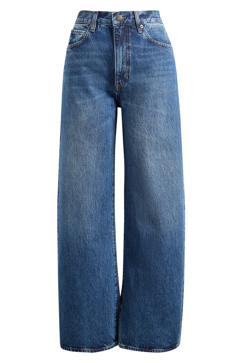 The Bow High Waist Barrel Jeans, Alternate, color, OBSCURA