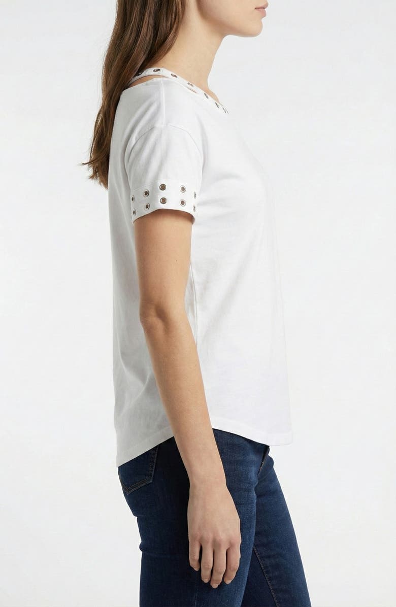 APNY Cutout Grommet T-Shirt, Alternate, color, White