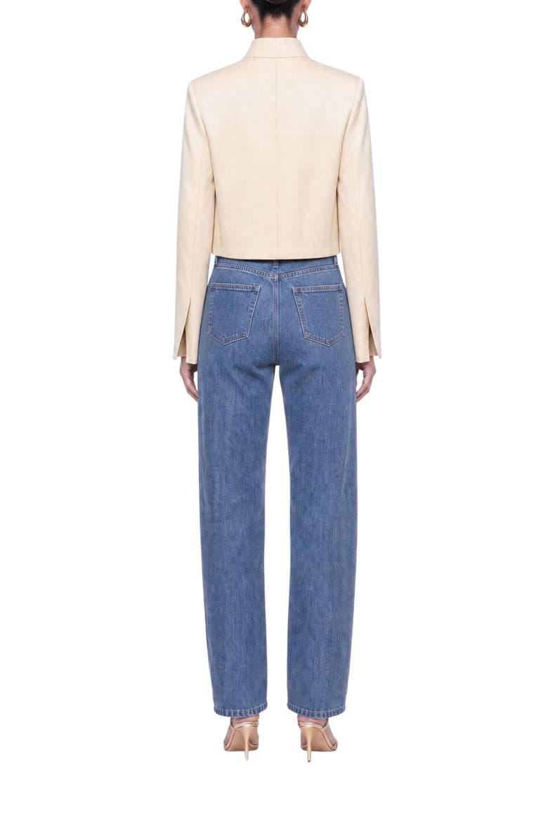 Embroidered Cropped Jacket, Alternate, color, Gold