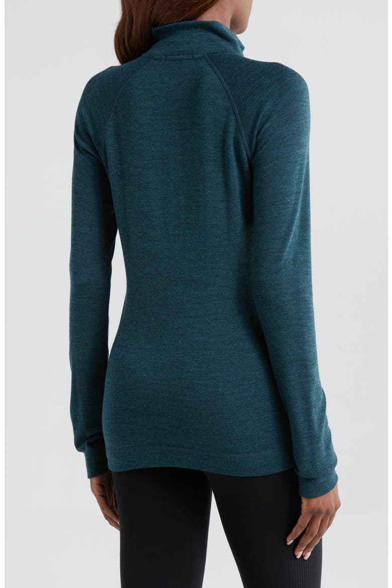 Classic Thermal Merino Wool Quarter Zip Pullover, Alternate, color, TWILIGHT BLUE HEATHER