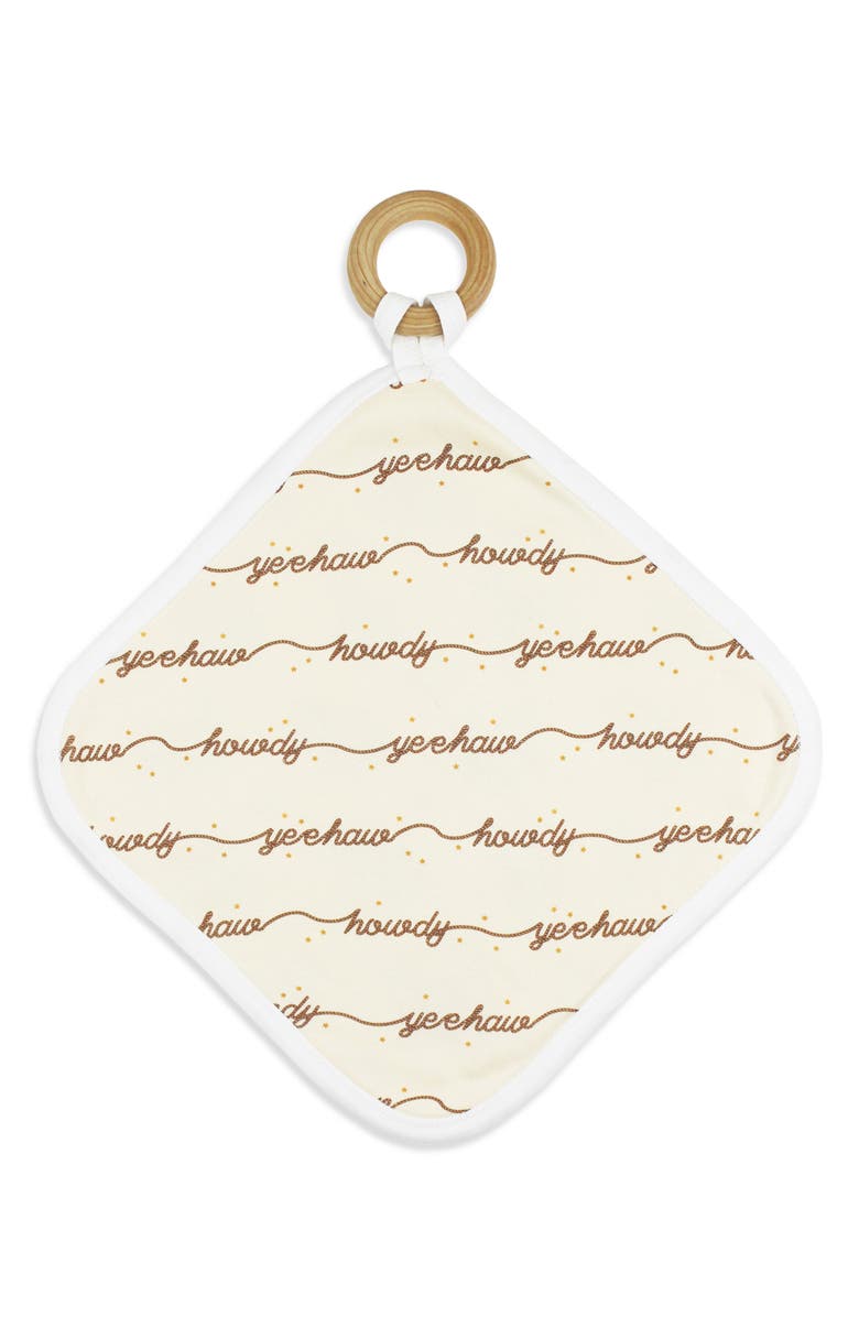 L'ovedbaby Print Organic Cotton Lovey with Removable Teething Ring, Alternate, color, Little Lasso