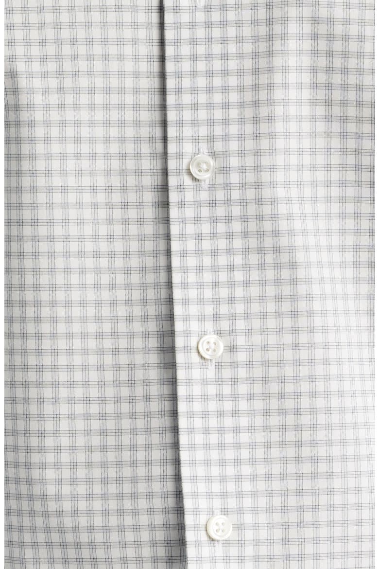 Trim Fit Check Non-Iron Cotton Dress Shirt, Alternate, color, GREEN BLUE VALEMONT PLAID