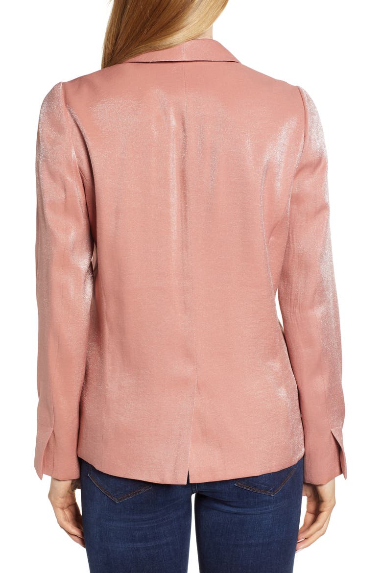 Shimmery Blazer, Alternate, color, ROSE GOLD METALLIC