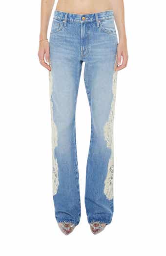 The Chomp Heel Lace Trim Bootcut Jeans