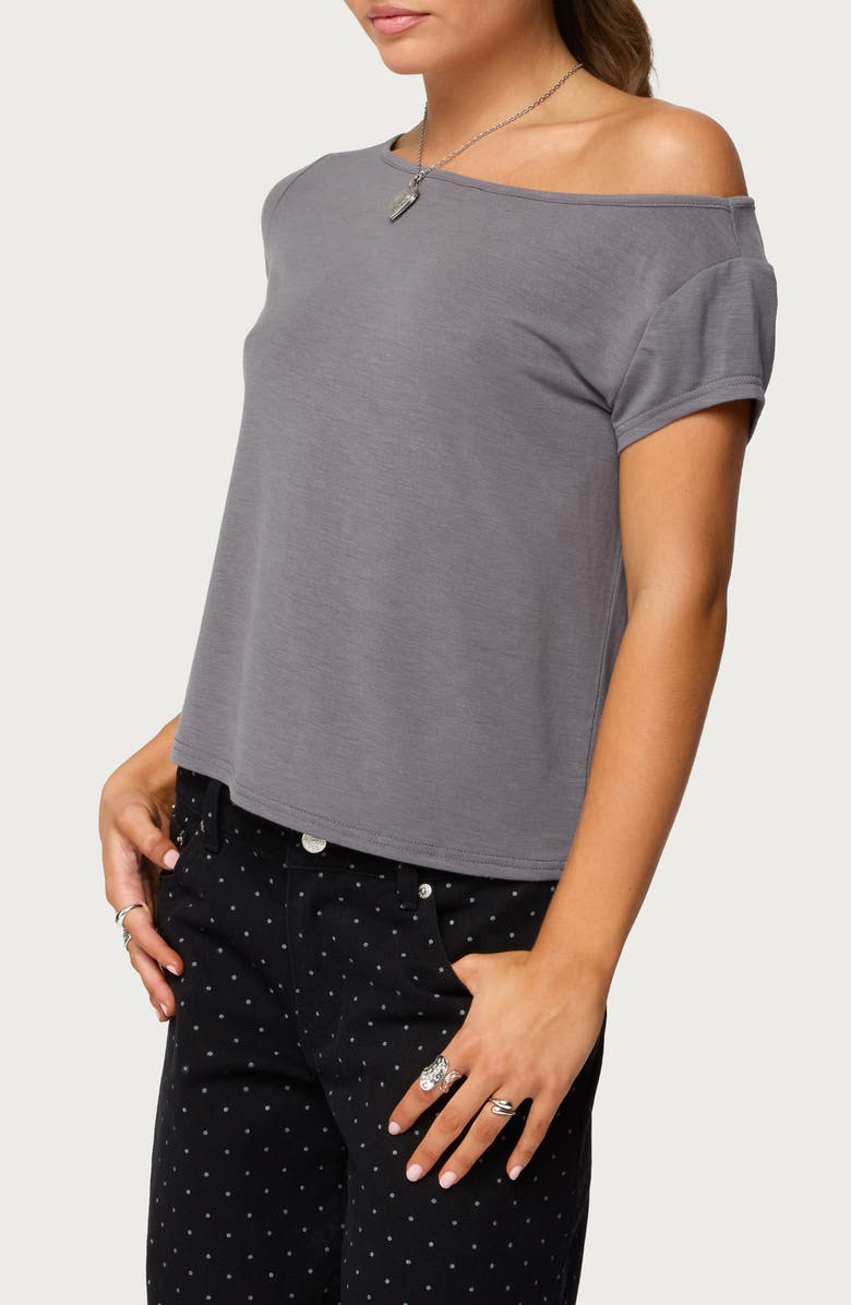 EDIKTED Anabella Off the Shoulder T-Shirt, Alternate, color, 