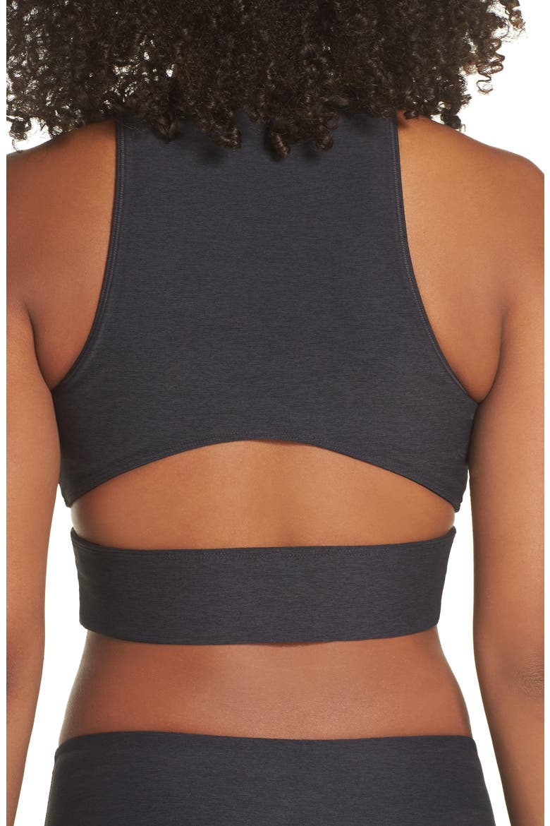Slashback Crop Top, Alternate, color, CHARCOAL