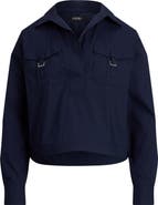 Lauren Ralph Lauren Silky Stretch Cotton Utility Shirt