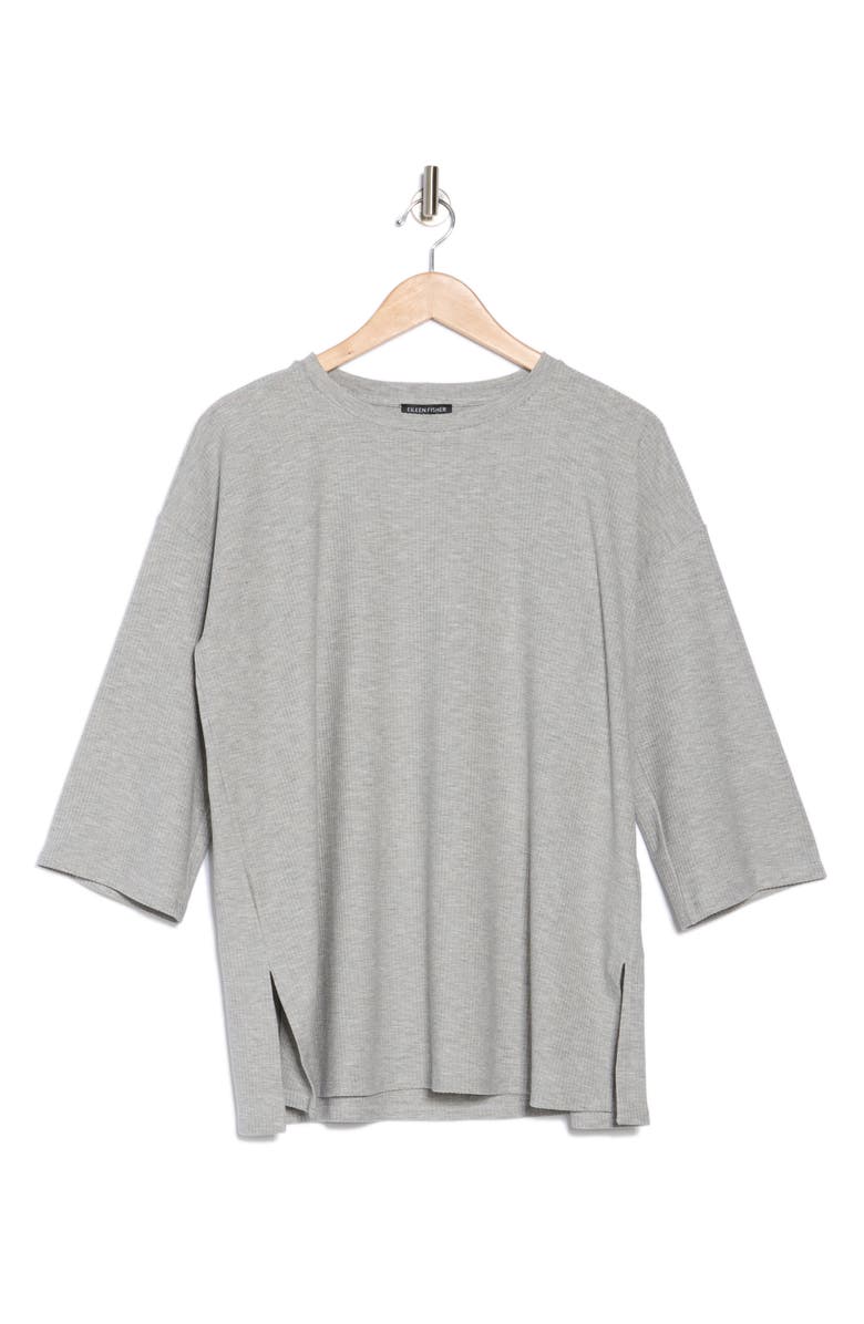 Eileen Fisher Crewneck Three-Quarter Sleeve Top, Alternate, color,
