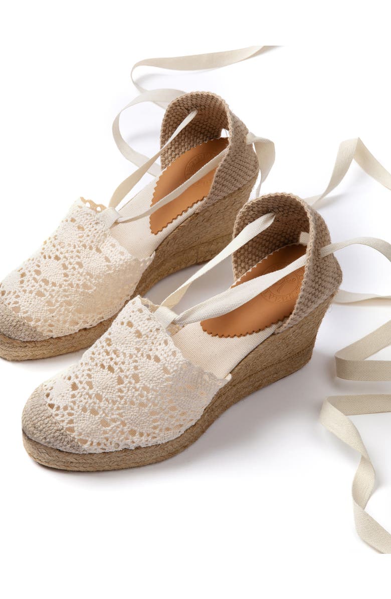 Penelope Chilvers High Valenciana Ankle Tie Espadrille Wedge Pump, Alternate, color,