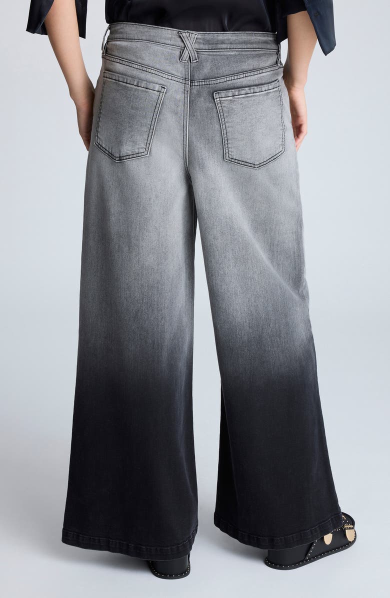 Kenneth Cole Gradient Dyed Wide Leg Jeans, Alternate, color, Gradient Nik Wash