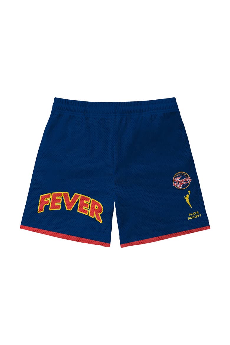 Unisex Playa Society  Navy Indiana Fever Team Mesh Shorts, Alternate, color, Navy