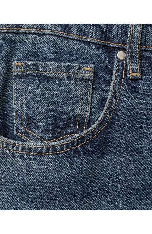 Shop Mango High Waist Flare Leg Jeans In Dark Blue
