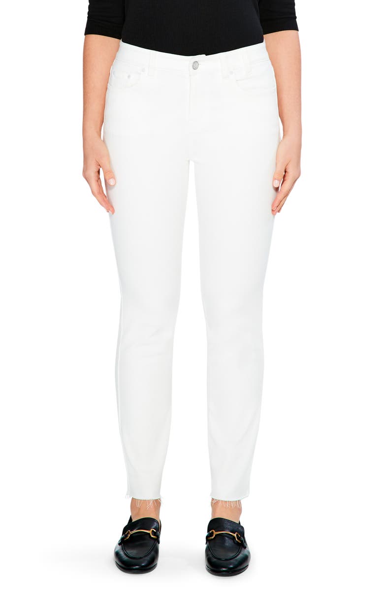 NIC+ZOE Ankle Straight Leg Jeans, Main, color, Paper White