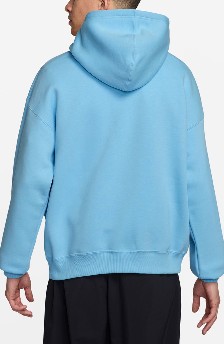 Jordan Brooklyn Oversize French Terry Hoodie, Alternate, color, Blue Chill/ Black