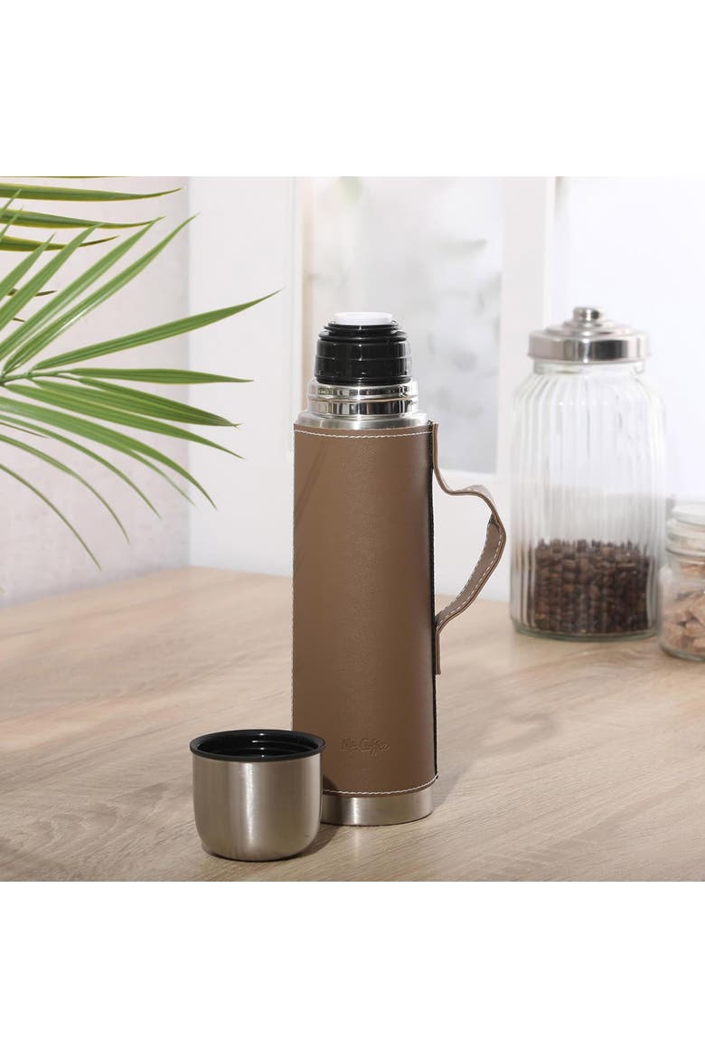 Stainless Steel 23oz Thermal Bottle with Lid, Alternate, color, Brown