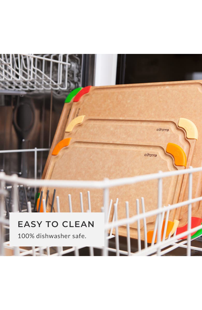 Eli Home Premium Series 4 Pieces Cutting Board Set - Non Slip
Color Code, Alternate, color, Brown