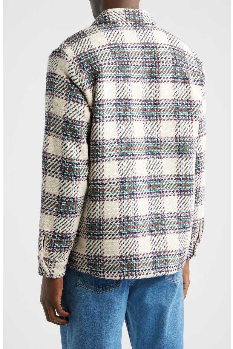 Whiting Plaid Overshirt, Alternate, color, ECRU / GREEN